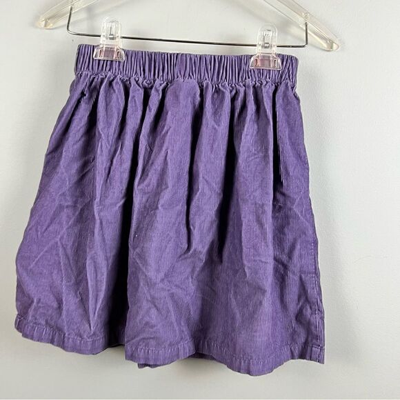 Hanna Andersson purple corduroy bow tie front a like mini skirt size 150 - Picture 2 of 8